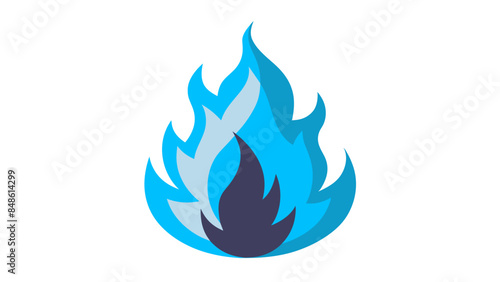 Fiery flames illuminate the darkness. Blazing fire against a dark backdrop. Flames flicker against a dark backdrop.