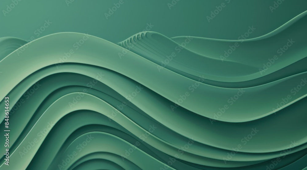 Obraz premium Abstract Green Wave Pattern Background