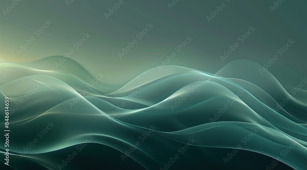Abstract Green Wave Background Abstract Green Wave Background