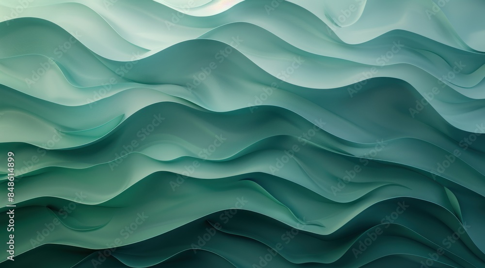 Obraz premium Abstract Teal Waves