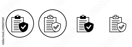 Insurance icon set. insurance symbol vector