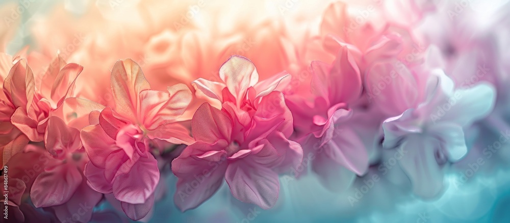 Delicate Pink and Blue Flower Petals Delicate Pink and Blue Flower Petals