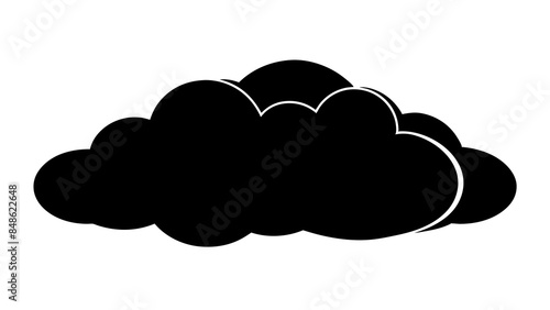 Weather app icon, cloud on the background. Weather app symbol representing a weather-related feature or application.