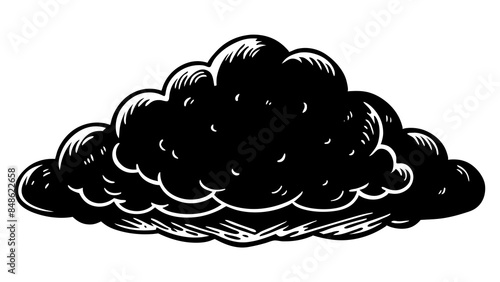 Weather app icon, cloud on the background. Weather app symbol representing a weather-related feature or application.