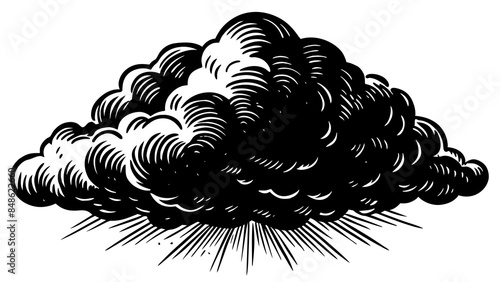 Weather app icon, cloud on the background. Weather app symbol representing a weather-related feature or application.