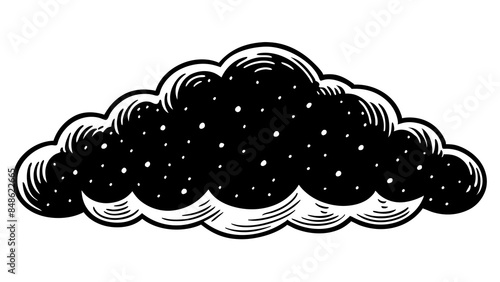 Weather app icon, cloud on the background. Weather app symbol representing a weather-related feature or application.