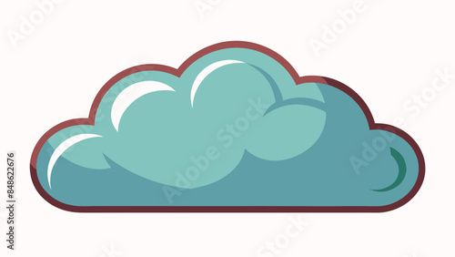 Weather app icon, cloud on the background. Weather app symbol representing a weather-related feature or application.
