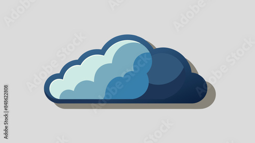 Weather app icon, cloud on the background. Weather app symbol representing a weather-related feature or application.