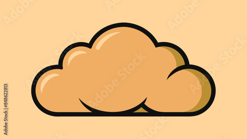Weather app icon, cloud on the background. Weather app symbol representing a weather-related feature or application.