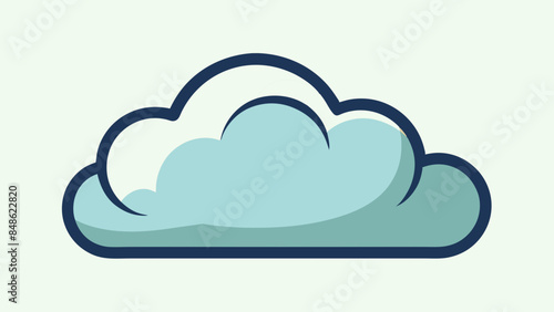 Weather app icon, cloud on the background. Weather app symbol representing a weather-related feature or application.