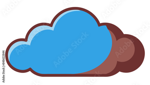 Cloud graphic on the background, Minimalistic cloud shape on the background representing a weather-related feature or application.
