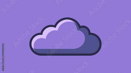 Cloud graphic on the background, Minimalistic cloud shape on the background representing a weather-related feature or application.