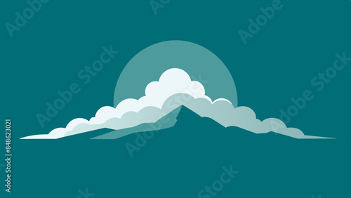 Cloud graphic on the background, Minimalistic cloud shape on the background representing a weather-related feature or application.