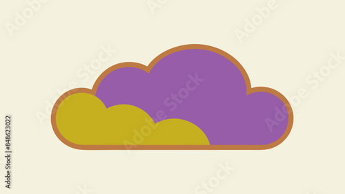 Cloud graphic on the background, Minimalistic cloud shape on the background representing a weather-related feature or application.