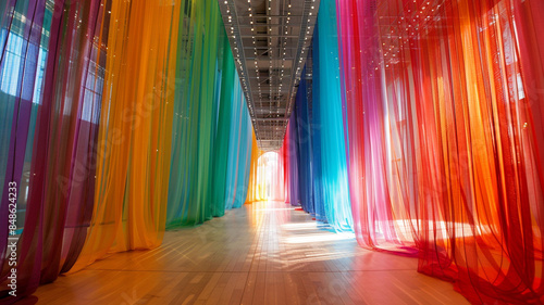 Playful Colorful Art Installation Background