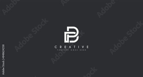 Schilderij op canvas Initial Letter BP PB Logo design vector illustration.