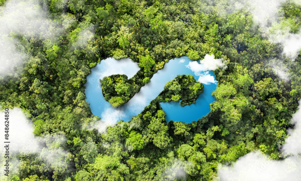 Φωτογραφία Circular economy icons on nature background in circular economy concept for future business growth and design for reuse and renewable materials