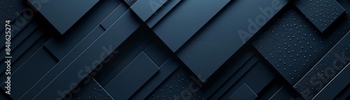 Abstract dark blue geometric pattern background. photo