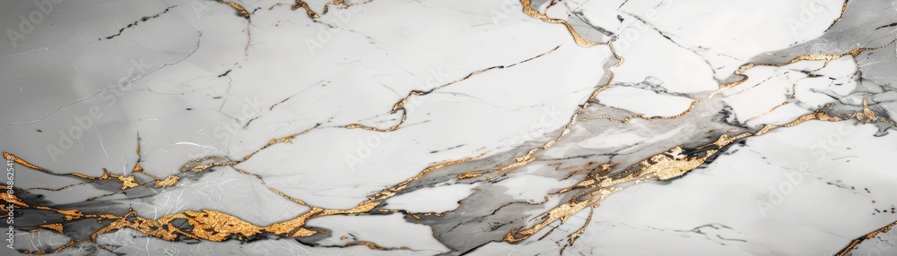 Abstract marble texture with white, grey, and gold veins. Abstract marble texture with white, grey, and gold veins.