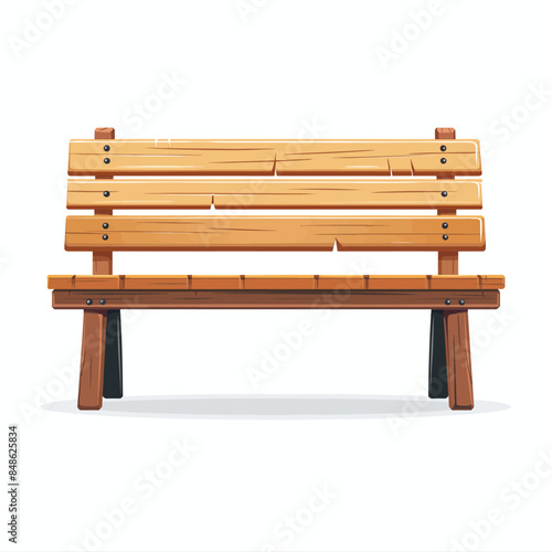 bench illustration isolated on white background