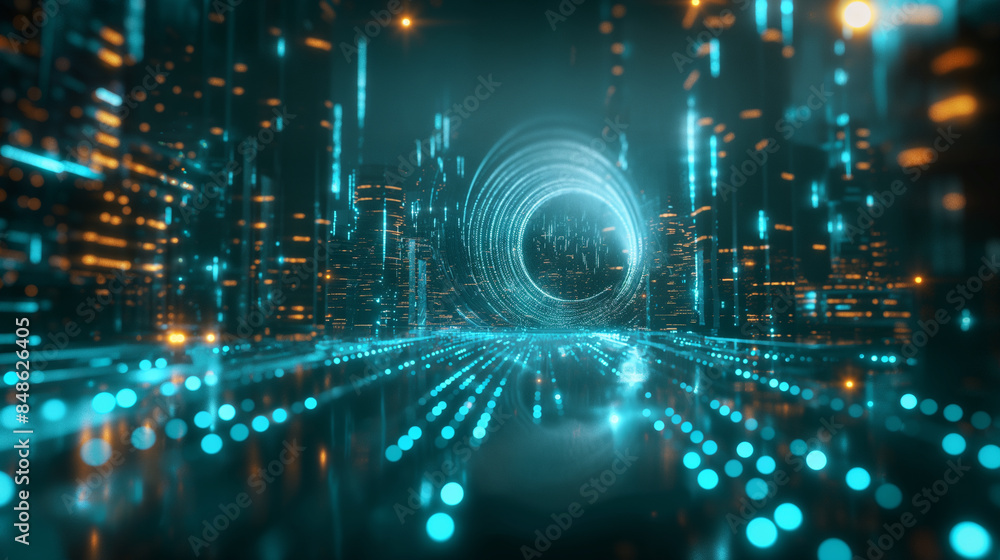 Fototapeta premium futuristic technology background, Wallpaper