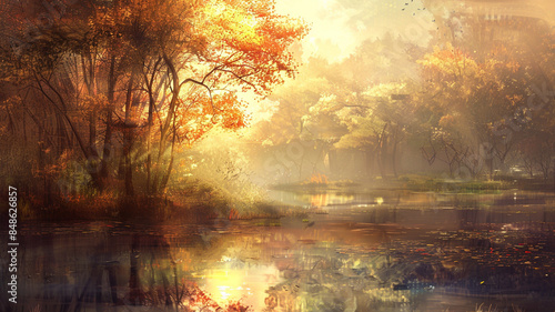 Serene Background in Tranquil Art Gallery