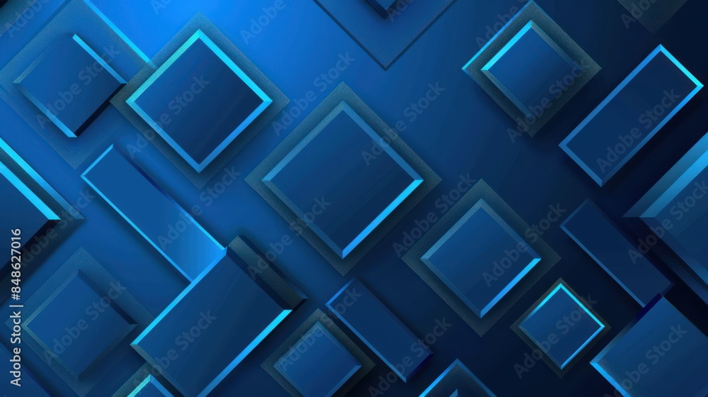 Abstract Geometric Pattern in Deep Blue Abstract Geometric Pattern in Deep Blue