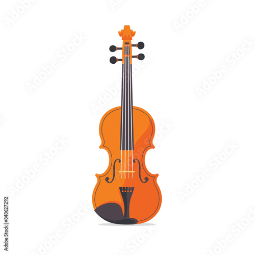violin illustration isolated on white background