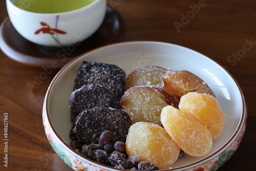 Canvas Print Japanese sweets, sweetened adzuki beans