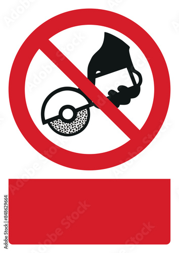 iso prohibition safety signs v2 do not use with hand-held grinding machine your custom message here portrait size a4/a3/a2/a1	
