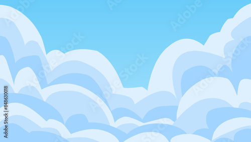 Vector Cloud Background, Good For Poster, Banner And Website Design