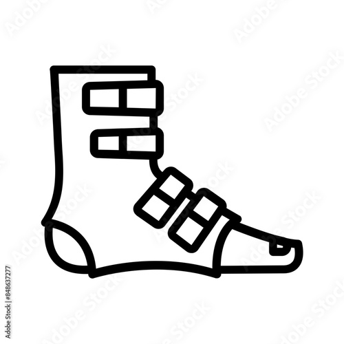 Vector black line icon for Minor athletic injuries