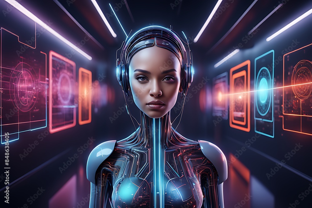 Marketing Concept with AI. New Market Research, Business Development, and Modern Digital Technology Marketing Concept with AI. New Market Research, Business Development, and Modern Digital Technology