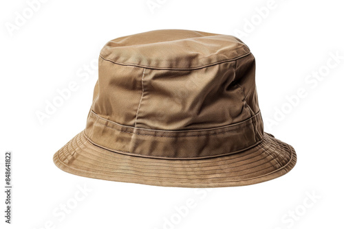 Brown Bucket Hat isolated on white background