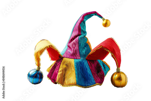 Obraz na płótnie Colorful Jester Hat with Bells