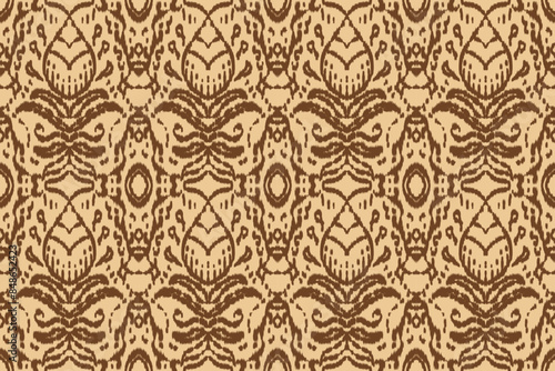Seamless ethnic design, ikat art. beautiful hand drawn Design for textile and printingEthnic pattern.beautiful pattern. folk embroidery,bohemian style, abstract art	