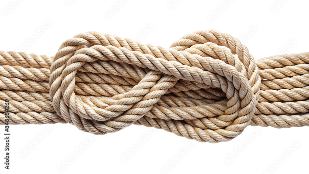 A close-up of a brown ropes on white background A close-up of a brown ropes on white background