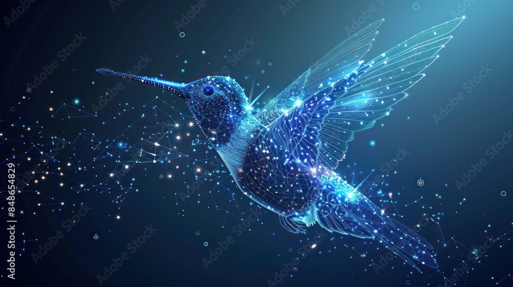 Digital Hummingbird in Flight Digital Hummingbird in Flight