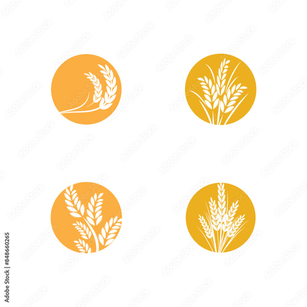Agriculture wheat logo vector template and symbol Agriculture wheat logo vector template and symbol