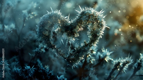 Frozen Heart Symbolizing the Biting Cold of Indifference photo