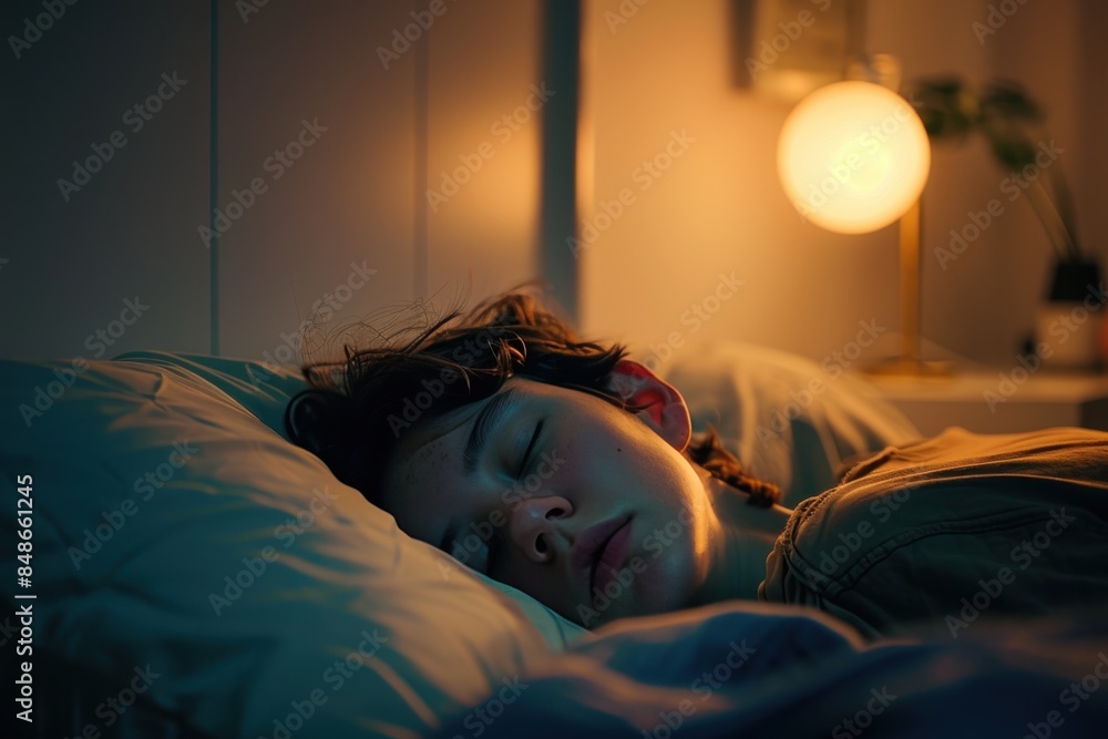 Sleepless Nights - Concept of Insomnia and Anxiety Depicted in a Worried Person Lying Awake in Bed at Night Sleepless Nights - Concept of Insomnia and Anxiety Depicted in a Worried Person Lying Awake in Bed at Night