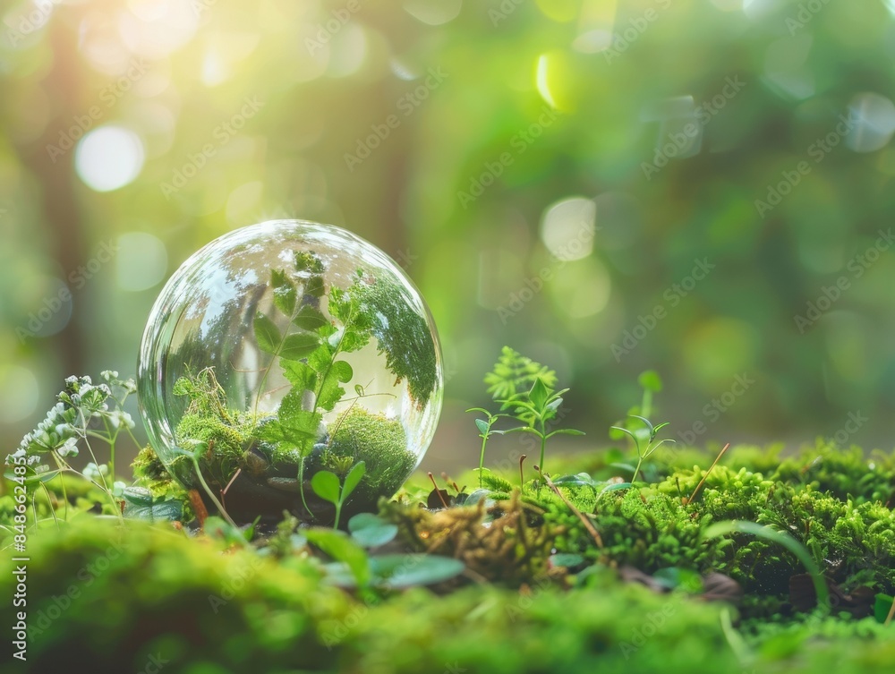 green planet concept, copyspace area for text  - ai