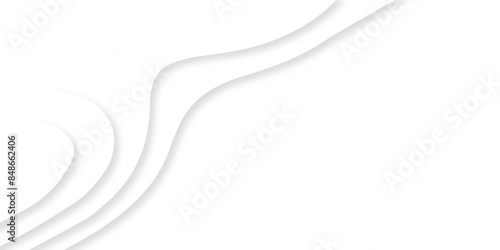 Abstract paper cut background. White paper layers. Origami or carving decoration. Topography concept. Vector illustration