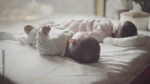 Childhood memories of lying next to an older or younger sister