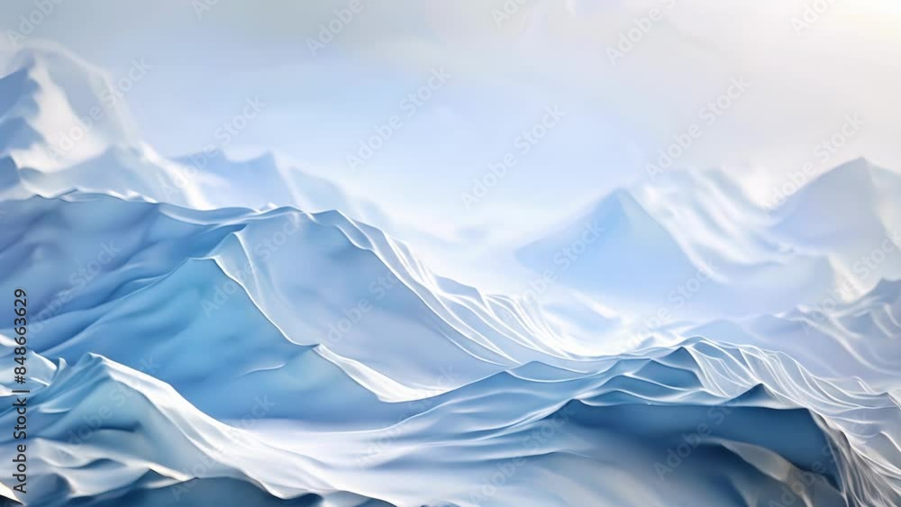 Curving peaks of creamy froth rolling across a cerulean backdrop. Curving peaks of creamy froth rolling across a cerulean backdrop.