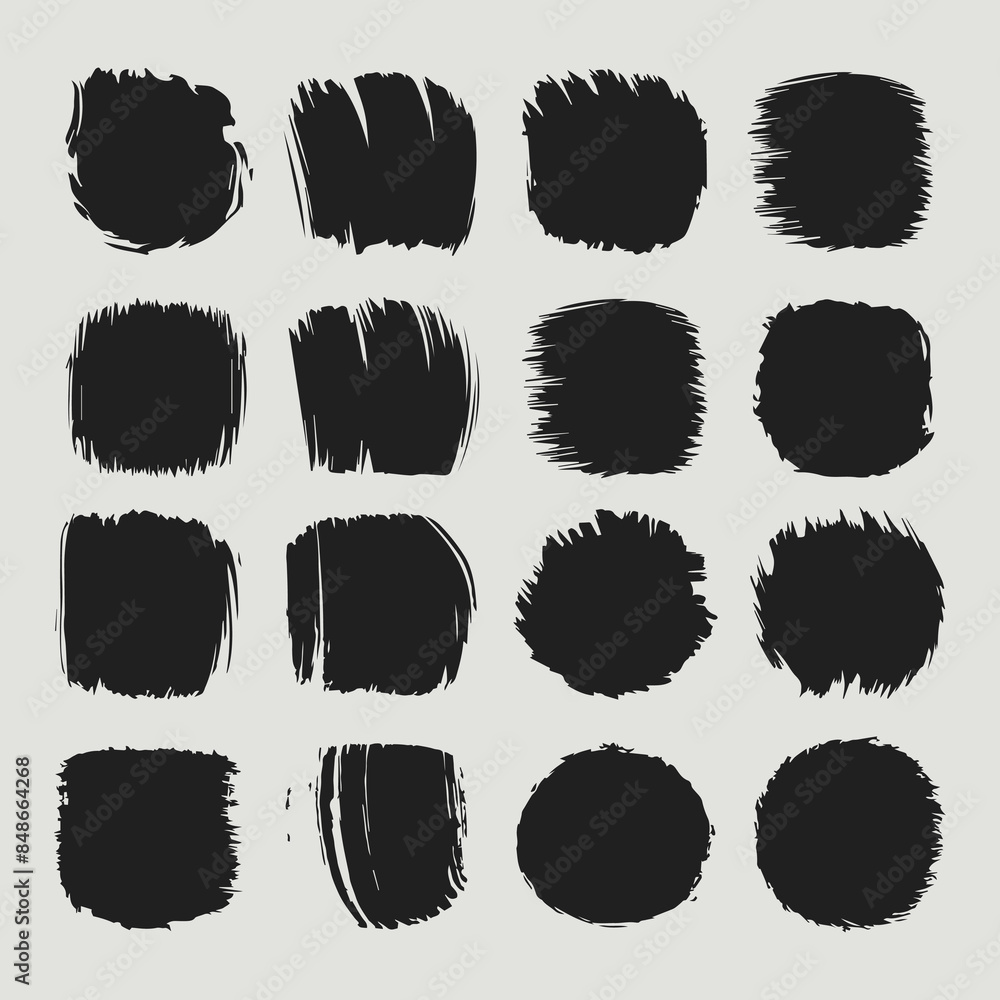 set of ink stains splashes. collection of black brush strokes 09 set of ink stains splashes. collection of black brush strokes 09
