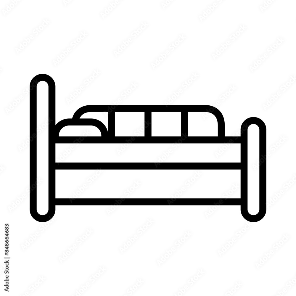 patient bed icon line vector design illustration template in trendy style patient bed icon line vector design illustration template in trendy style