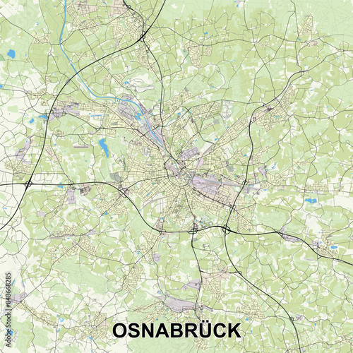 Osnabrück, Germany map poster art