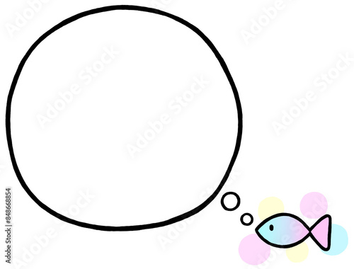 さかな　泡フレーム