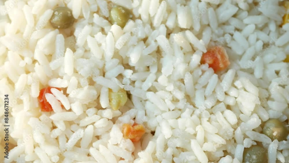 Closeup of Cooked white rice Closeup of Cooked white rice